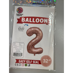 Número 32” Rose Gold Globo