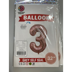 Número 32” Rose Gold Globo