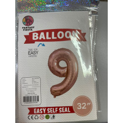 Número 32” Rose Gold Globo